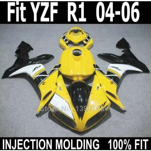 Fairing kit for Yamaha injection molded YZF R1 2004 2005 2006 yellow black body work fairings set YZFR1 04 05 06 NV11