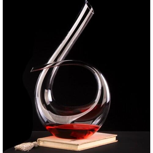 Creative Crystal High Grade U-shaped Wine Decanter Gift Box Harp Swan Decanter Wine Separator WJ021610
