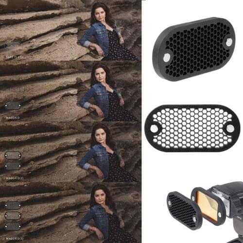 Mini Black Magnetic Silicone Honeycomb Grid Cover Diffuser Reflector for Selens Flash Speedlight Accessories Kits
