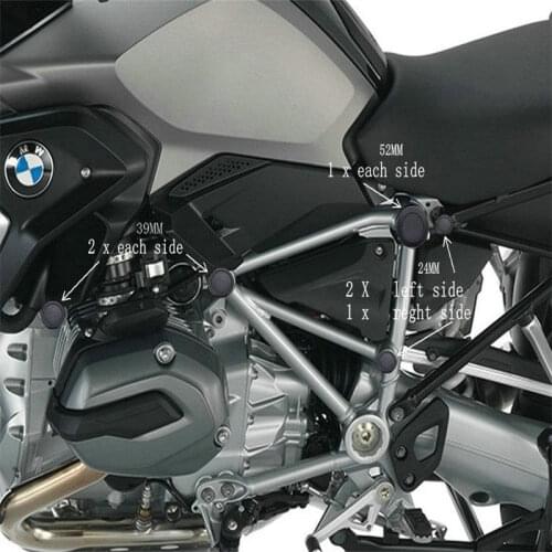 Bike GP Modified fits BMW R1200GS R1250GS ADV LC 2013-ON GSA 2014-ON Frame decorative cover/ Frame End Caps