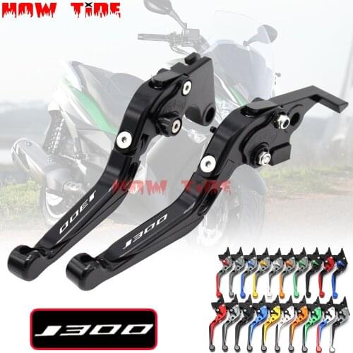 Motorcycle Folding Extendable CNC Moto Adjustable Clutch Brake Levers For Kawasaki J300 J 300 2014 2015 2016 2017