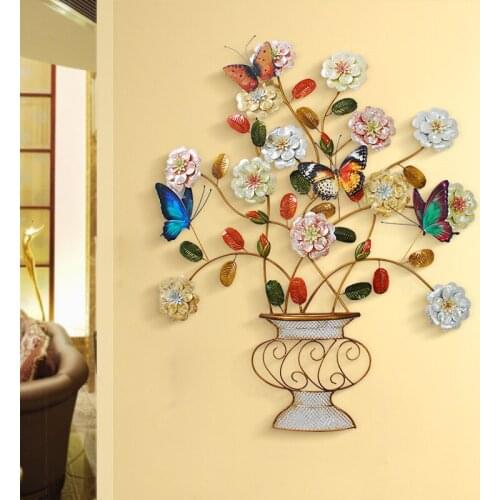 European Style Wall Murals Ornaments Home Furnishing Stereo Background Wall Decor Living Room Wall Hangings Iron Wall