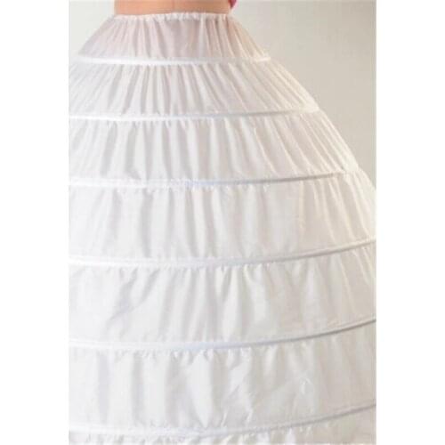 6 Hoop Wedding Petticoat Underskirt for Ball Gown Wedding Dress 110cm Diameter Underwear Crinoline Wedding Accessories