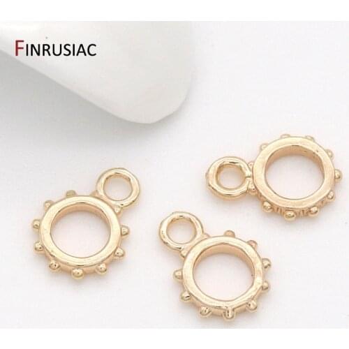 14k Gold Plated Charm Bail Beads Spacer Beads Pendant Clips Pendants Clasps Connectors For Bracelet Necklace Jewelry Making