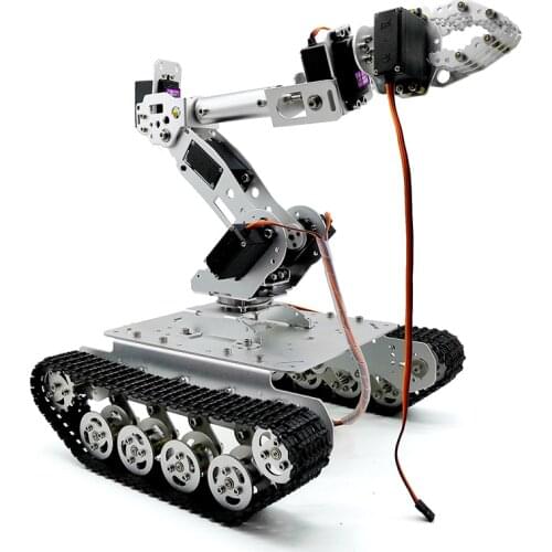 Aluminum Alloy Tank With 7 DOF vehicle-mounted Robot TS002. robot arm. 8pcs High torque servo for robot DIY