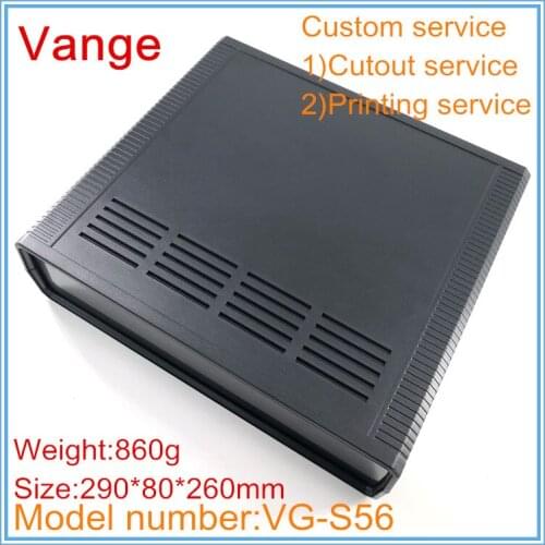 2pcs/lot network instrumentation apparatus chassis 290*80*260mm ABS plastic junction box diy for signal launcher