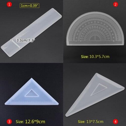 Silicone Mold Ruler Mirror DIY Crafts Jewelry Handmade Stationery Epoxy Resin