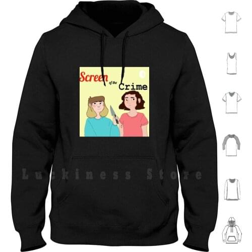 Screen Of The Crime Hoodies Long Sleeve Screen Of The Crime Podcasts Merch True Crime Crime Sotc