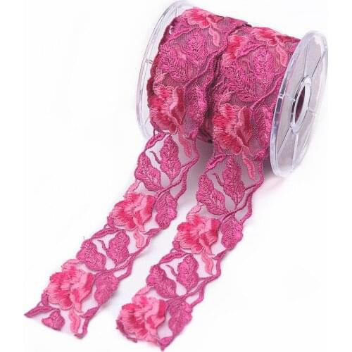 Rose Red Trim 2021 Latest High Quality Widened Thickened Lace Cheongsam Clothes Hem Curtain Lace Fabric Crown DIY Accessories