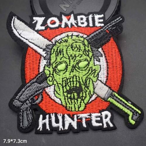 Zombie Hunter Fingers Hand Iron On Embroidered Clothes Patches For Clothing Stickers Garment Wholesale