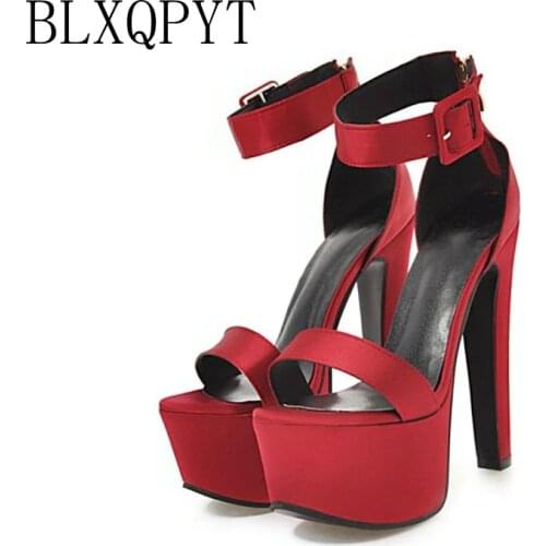 BLXQPYT Ladies Shoes Sandalias Mujer Gladiator Sandals Women Big Size 33- 44 Sandals Ladies Shoes High Heel Women Pumps Z-37