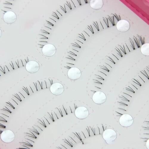 1 Set Handmade 3D Natural False Eyelash Crisscross Fake Eyelashes Extension Makeup Black Soft Long False Eyelashes