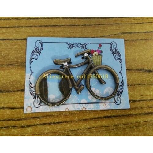 100pcs/lot Free Shipping Vintage bicycle bike shaped wine bottle opener wedding party favor guest gift present