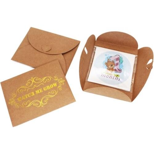 12 Pcs Month Sticker Baby Photography Milestone Memorial Monthly Newborn Kids Commemorative Card Number Photo Props Accessories