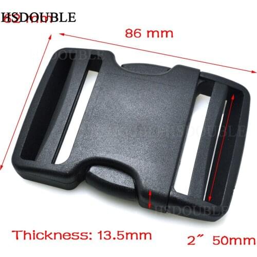 2" Webbing Dual Adjustable Arched Buckle for Luggage Hiking Camping Bags