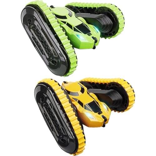 2 in 1 RC Car 2.4Ghz Stunt Drift Car Tank Tracked Car Jumping Car 360° Flip RC Vehicle Toys with LED Light