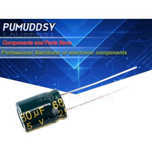 20PCS Higt quality 25V680UF 10X13 680UF 25V 10*13mm Electrolytic capacitor