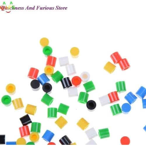 20pcs/lot Tactile Button Caps Plastic Cap Hat For 6*6mm Tactile Push Button Switch Lid Cover Random Color
