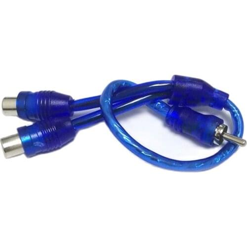 AV Audio Cable 1 Male Plug to 2 Female Socket RCA Cable Audio Video 30CM long