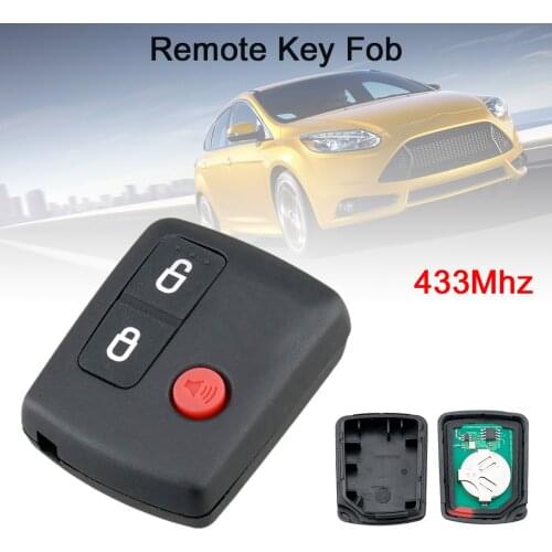 3 Buttons 1pcs 433Mhz Black Portable Durable Remote Car Remote Key Replacement Fit for Ford Territory SX-XR6 XR8 Falcon BA BF