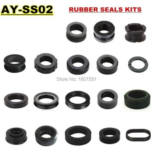 Free shipping hot sale rubber seals 2pcs of each item for fuel injector service kit auto parts fuel injection repair kit(AY-SS02