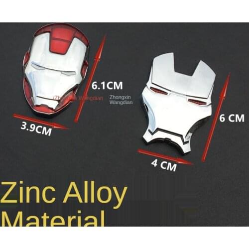 Disney Marvel Avengers Iron Man 3D Stereo Metal Car Sticker Car Sticker Modified Body Sticker Tail Sticker Decoration