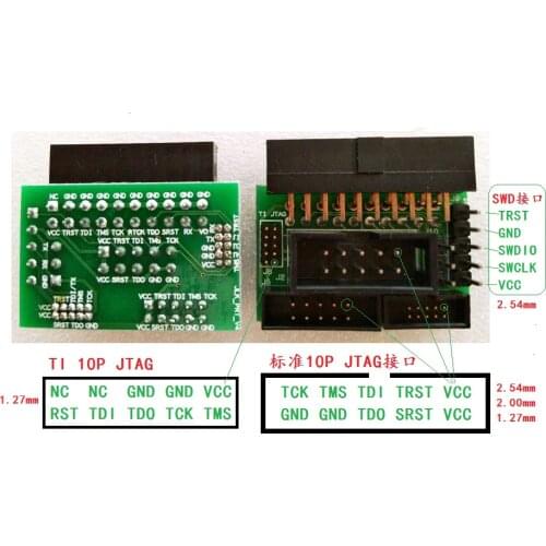 For Jlink v9 v8 emulator adapter board support for TI 10P JTAG interface Simulator adapter pinboard pcb board