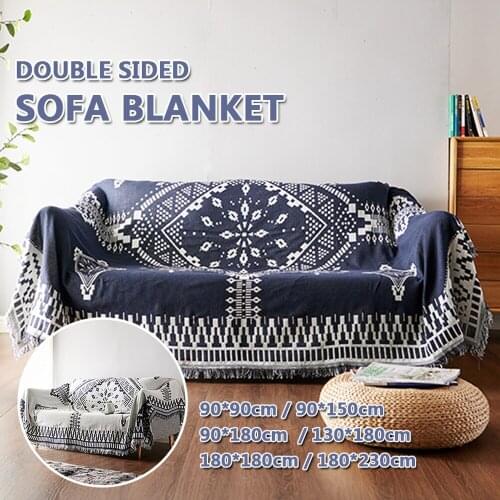 Enipate Cotton Throws On The Sofa