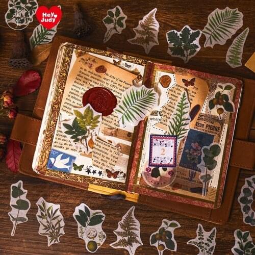 60pcs Plant Stickers Paper Stationery Student Reward DIY Exercise Kids Manual Ability Hand Account Diary Scrapbook Label