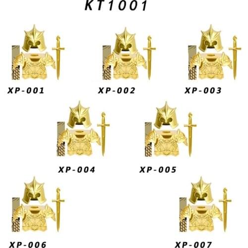 7 pcs Game of T Kingsguard armor Jaime Lannister Medieval Knight Action Figures Building Blocks Kids Toys For children