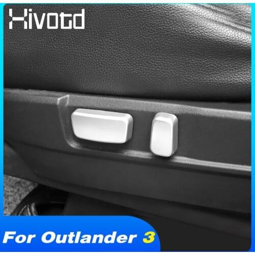 Hivotd Car Seat Adjustment Buttons Cover Interior Decoration Accessories Trim Styling Parts For Mitsubishi Outlander 3 2016-2021