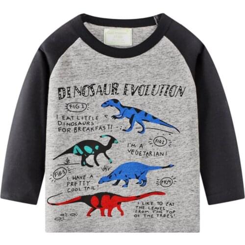 Boys and girls cartoon long-sleeved cotton T-shirts for fall/winter new childrens round neck tops, children and babies, Korean