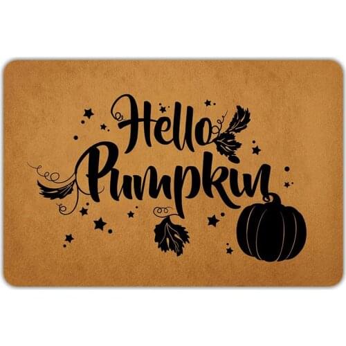 Thanksgiving Door Mat Hello Pumpkin Front Door Welcome Door Mat Outdoor Cute Autumn Fun Interior Decoration