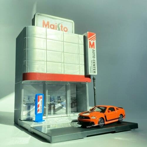 Maisto 1:64 Store models DOWNTOWN SET City model 2019 Ford /Porsche die-cast precision model car Model collection gift Boy Toys