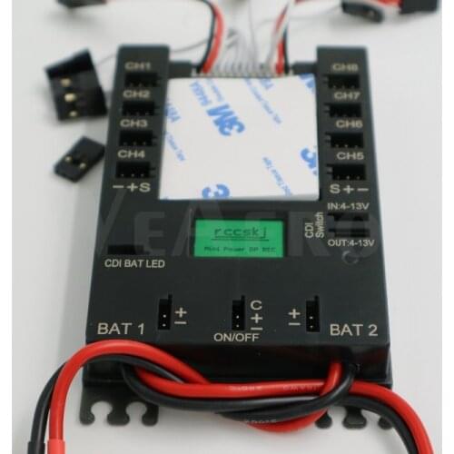 Mini Servo Section board Power Box for gas plane with 20A UBEC
