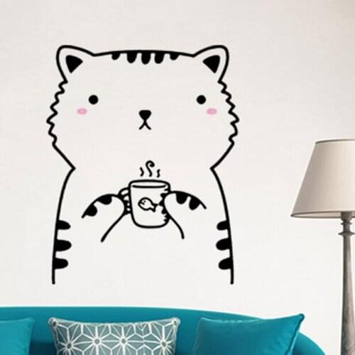 Cartoon PVC Wall Sticker Childrens Room Living Room Cute Animal DIY Home Decoration Art Wall Sticker