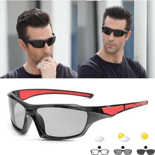 2019 New Driving Photochromic Sunglasses Men Polarized Chameleon Discoloration All day change color snow light Gafas de sol
