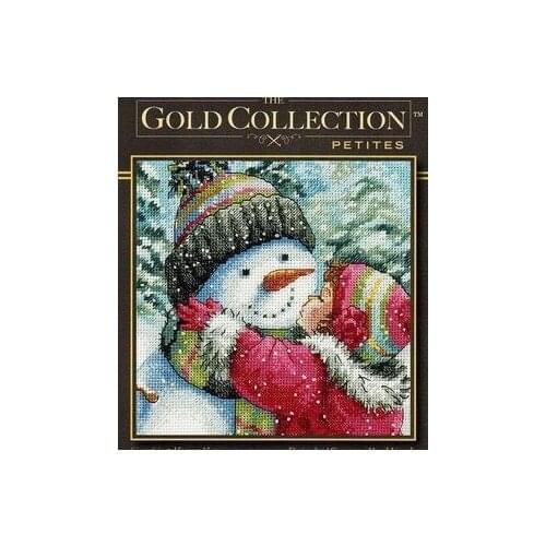 Free delivery Top Quality popular counted cross stitch set kiss snowman Christmas DIM 70-033