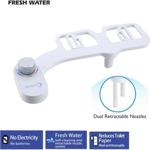 Cold Water Non-Electric Bathroom Toilet Seat Bidet Spray Nozzle ABS Toilet Seat Adjustable Nozzle Gynecological Washing AU Plug