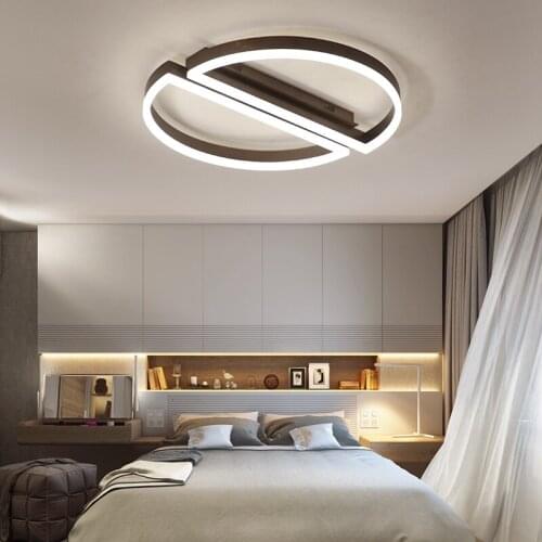New Brown/Gold Modern led ceiling lights for livingroom fixtures bedroom Creative ceiling lamp plafonnier led lamparas de techo