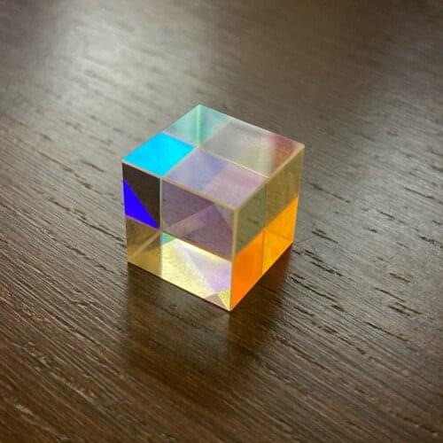 5*5*5mm Optical Prism Multifaceted Bright Light Combine Physics Teaching Refracted Light Spectrum Children Present