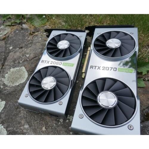 Original Nvidia GPU RTX 2070 SUPER gaming Graphics Cards 8GB GDDR6 PCI Express 3.0 Graphics Card - Black/Silver