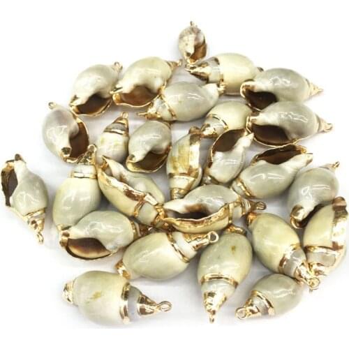 Natural shell fashion Conch Pendants Exquisite Charms for Jewelry Making DIY Bracelet Necklaces earring Accessories Size 10x30mm