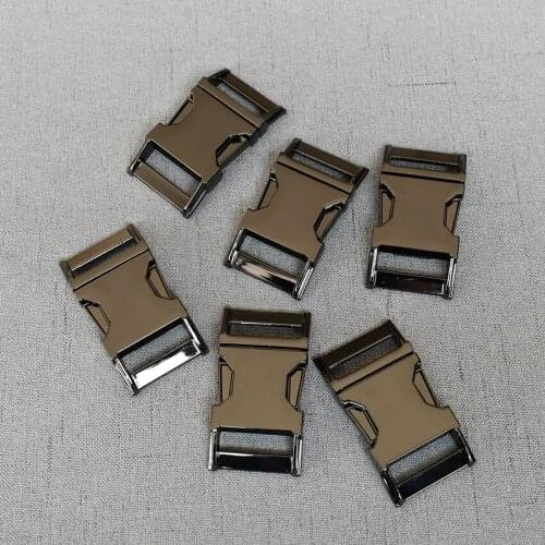 100 Pieces Gun Black 25mm Metal Quick Side Release Buckles for DIY Out Door Luggage Dog Collar Buckle Belt Accessories