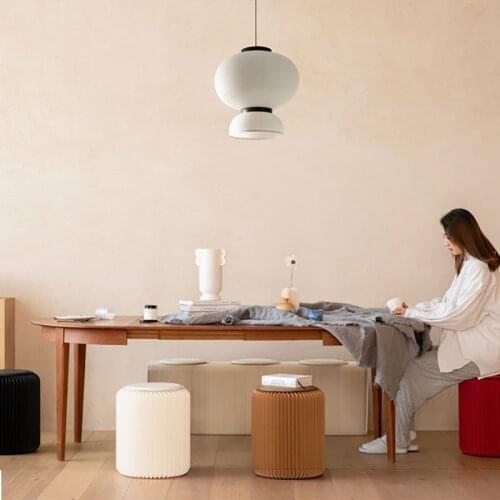 Folding Stool Portable Living Room Furniture Round Stool Household Multifunctional Folding Stools Creative Kitchen Pouf Stools