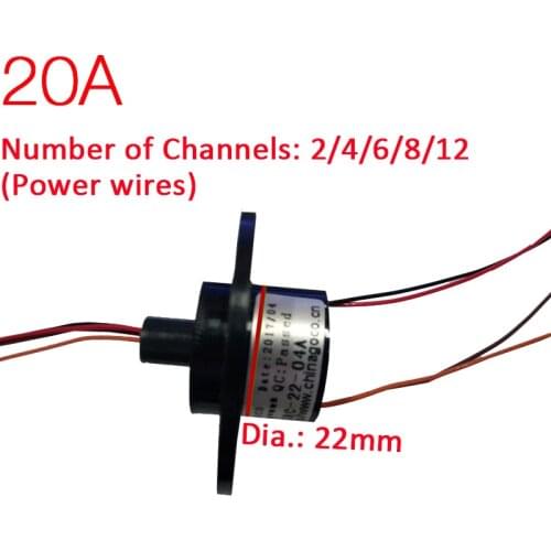 Slip Ring 22mm 2/ 3 Channel 20A Rotate Dining Table Slip Ring Electric Collector Rings Slip Ring Rotary Joint