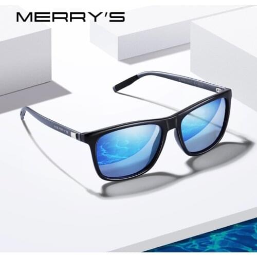 MERRYS DESIGN Men Women Classic Square Polarized Sunglasses Aluminum Legs Lighter Design UV400 Protection S8286