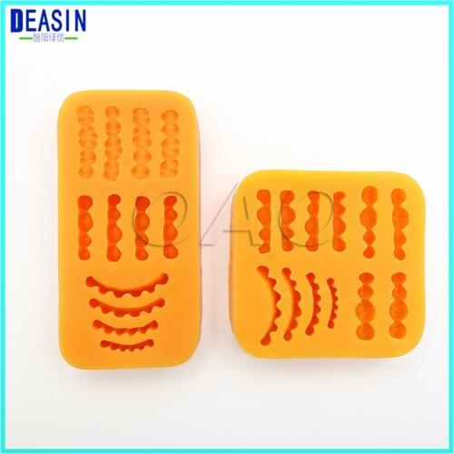 Good-Quality 2PCS Dental Lab Inverted Mold Wax Rubber Model Base