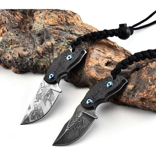 High Quality Stainless Steel Sharp Blade Tactical Knife G10 Handle Hunting Camping Outdoor Survival EDC Self-defense Tool Knife