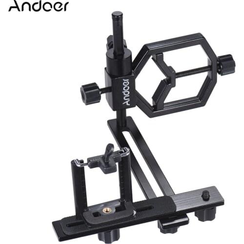Andoer Universal Metal Telescope Phone Digital Camera Mount Adapter Bracket Smartphone Holder Clip for Monocular for SmartPhone